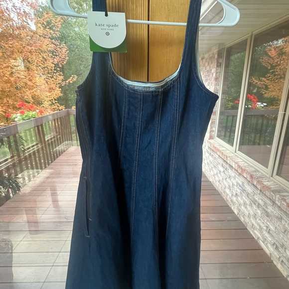 Kate Spade Dark Blue Denim Mini Dress - Picture 2 of 4